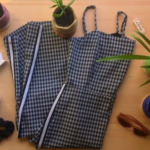 🌿Wild Honey plaid jumpsuit